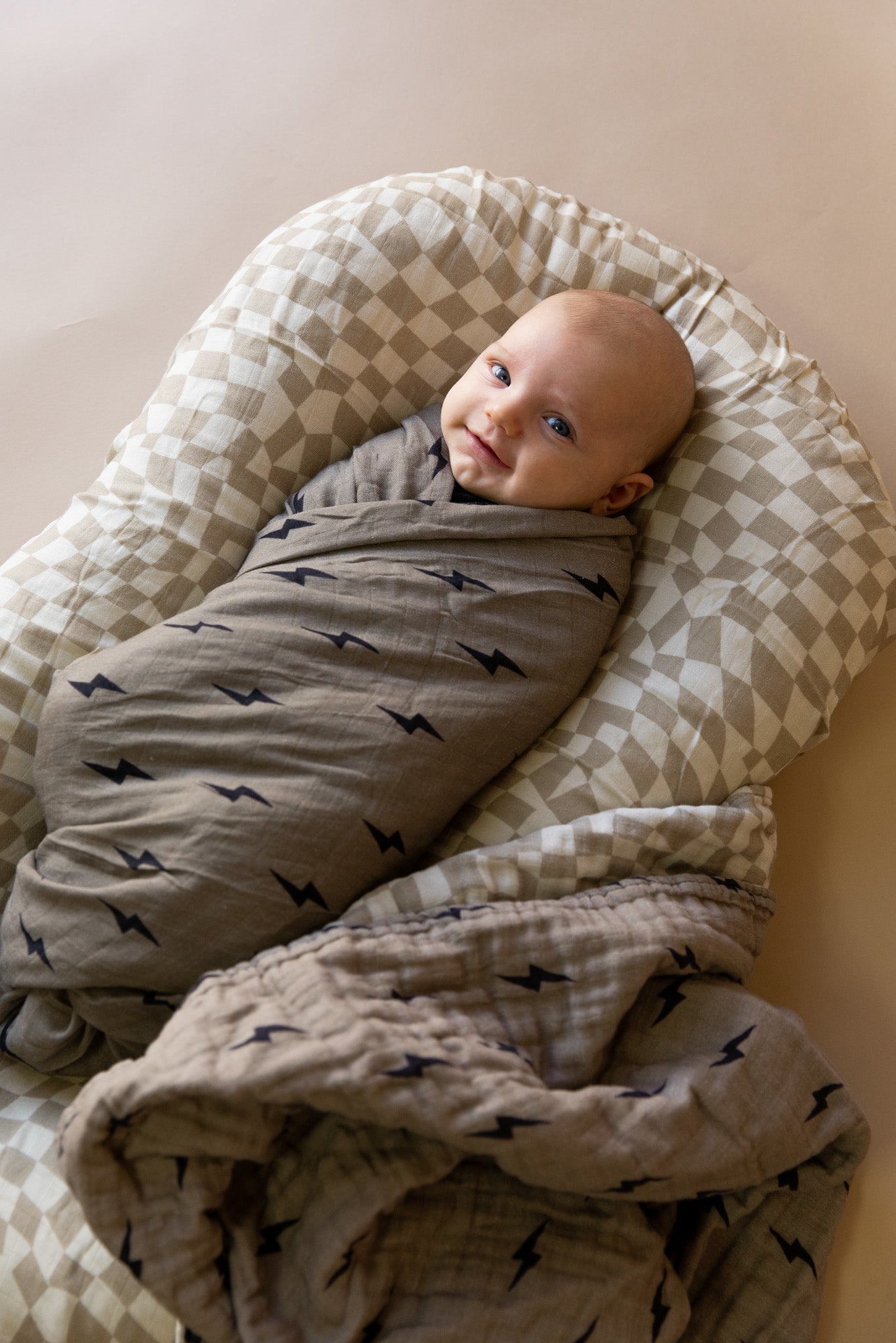 Forever French Muslin Quilt - Lightning Bolt/Wavy Checker