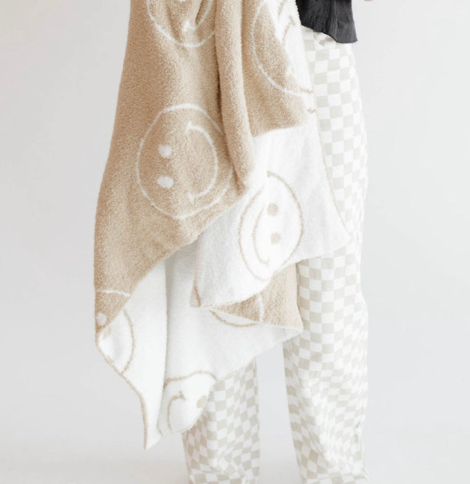 Forever French Plush Blanket - Original Just Smile