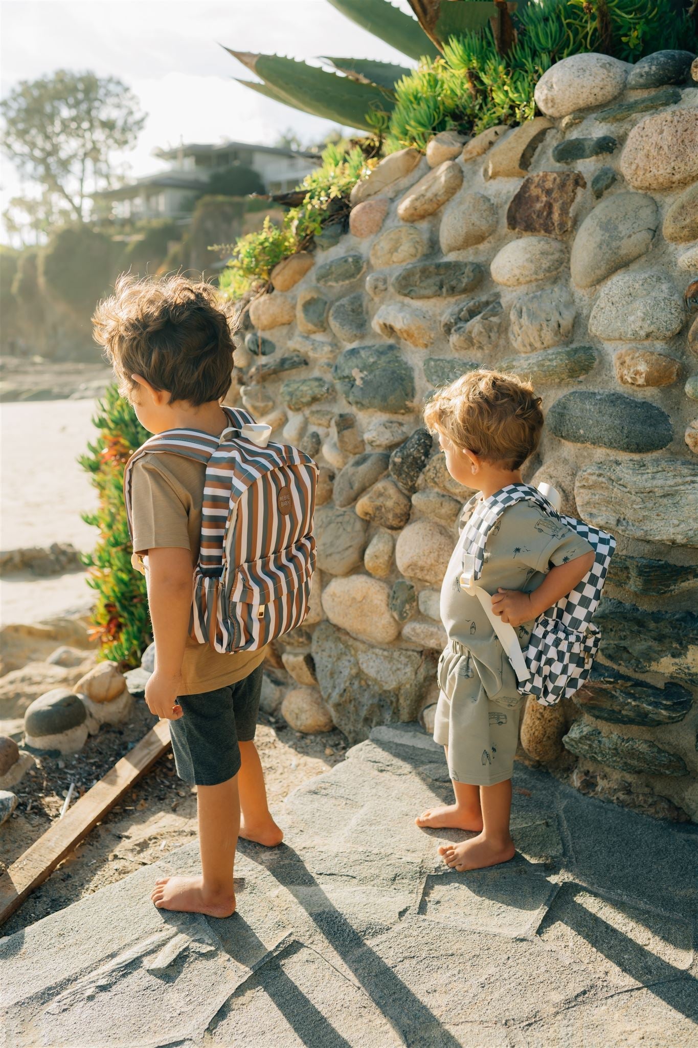 Mebie Baby Mini Backpack - Green Checkered