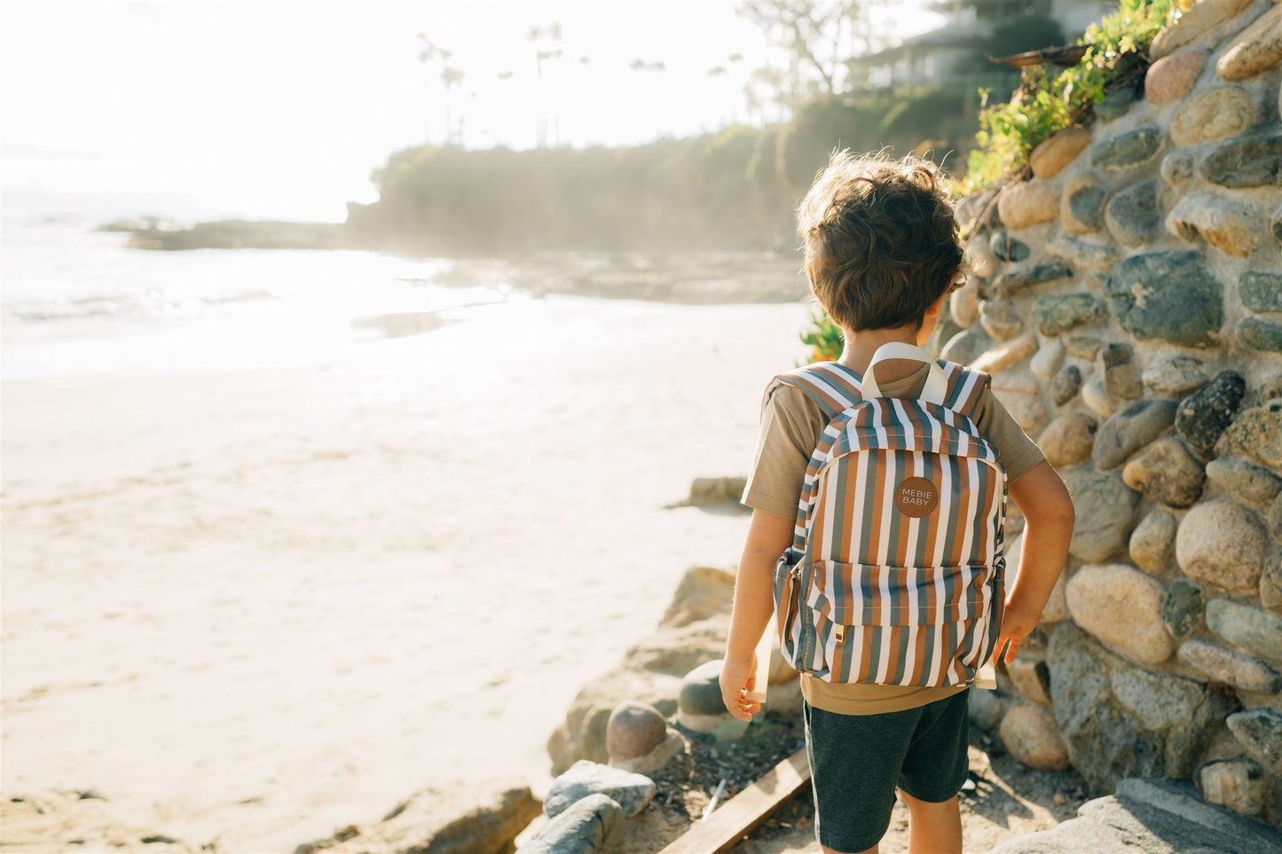 Mebie Baby Mini Backpack - Sunset Stripes