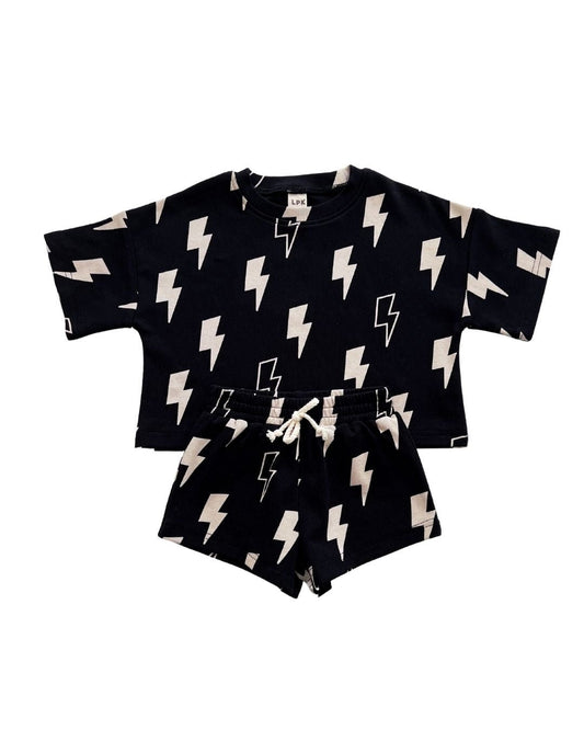 LPK Shorts Set - Black Bolts