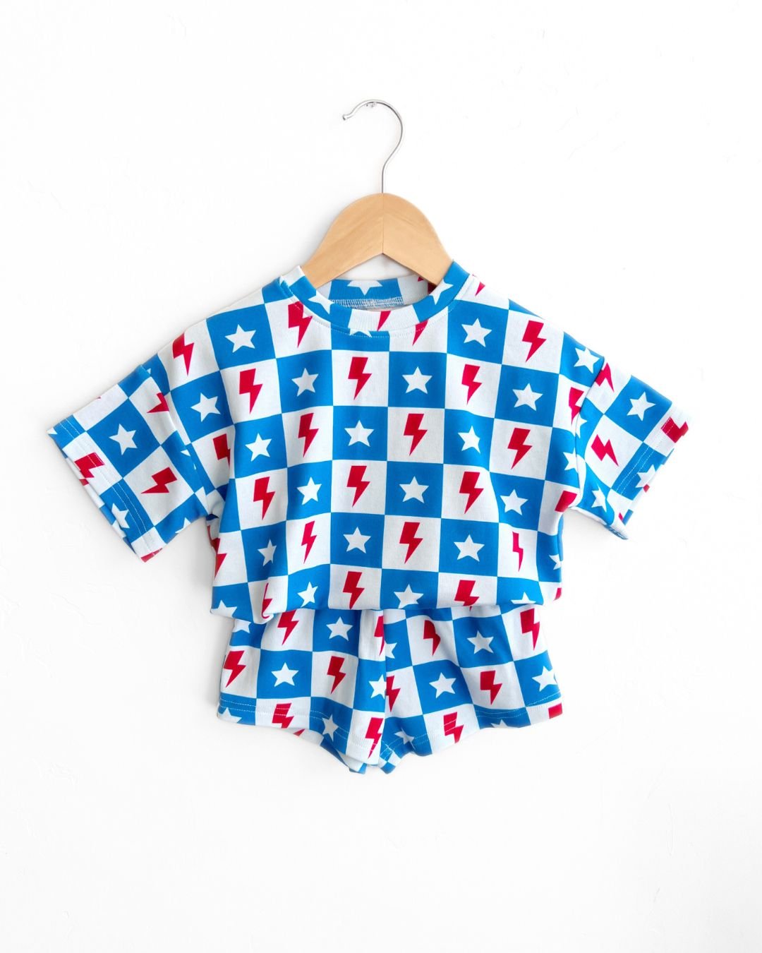 LPK Shorts Set - Checks & Stars