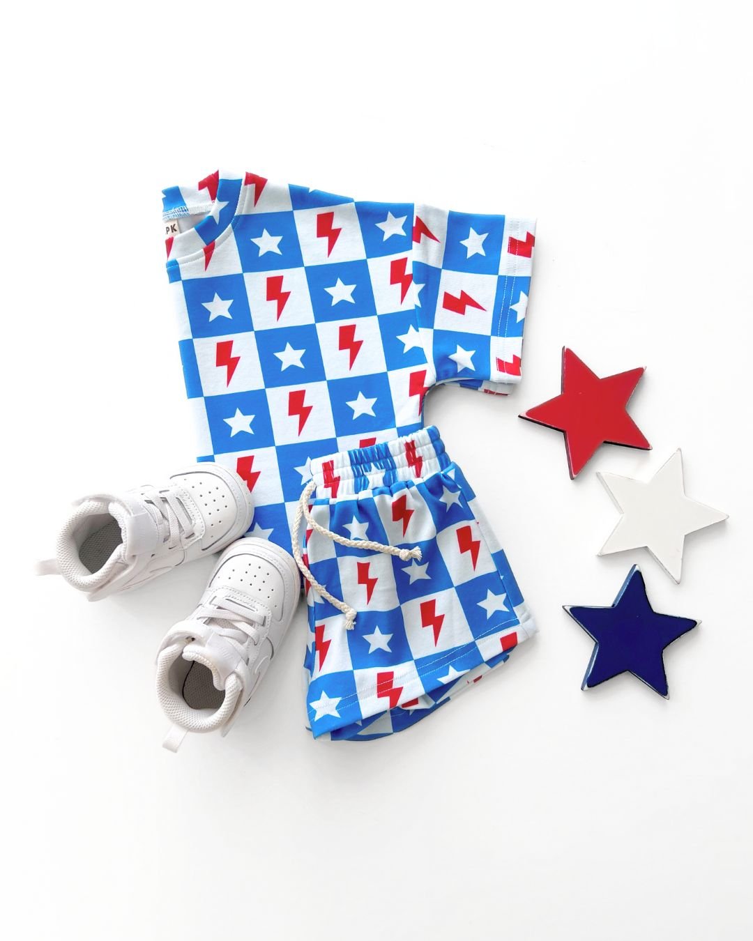 LPK Shorts Set - Checks & Stars